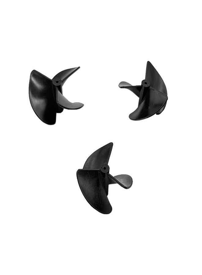 URIMPAVIDO 10PCS RC Boat Propeller 3-Blades Nylon Positive and Reverse Propeller for RC Boat Ship DIY Model Toy Parts (2x36mm Black) - Image 1